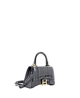 Pre-Owned Balenciaga Hourglass Top Handle Bag Embossed Leather