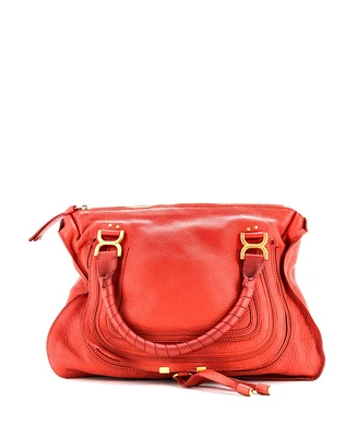 Pre-Owned Chloe Large Marcie Shoulder Bag Leather