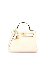 Pre-Owned Hermes Kelly 25 Handbag Light Swift with Gold Hardware