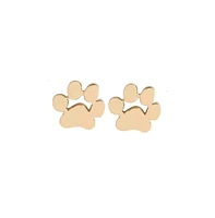 GoldenPaw Paw Print Stud Earrings for Pet Lovers