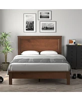 Full Size Platform Slat Bed Frame with High Headboard