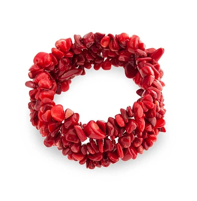 Bling Jewelry Big Chunky Multi Colors Crystal Chips Cluster Statement Wide Bracelet