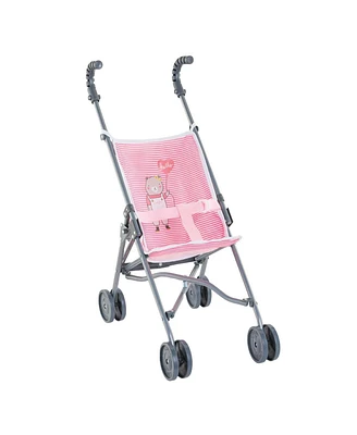 Corolle Umbrella Doll Stroller - Pink Stripe