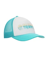 Chill Beach Vibes White & Aqua Foam Trucker Hat