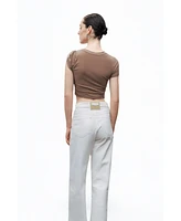 Nocturne Women's Crop Top with Twisted Detail