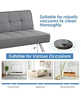 3-Seat Convertible Sofa Bed with High-Density Sponge for Living Room
