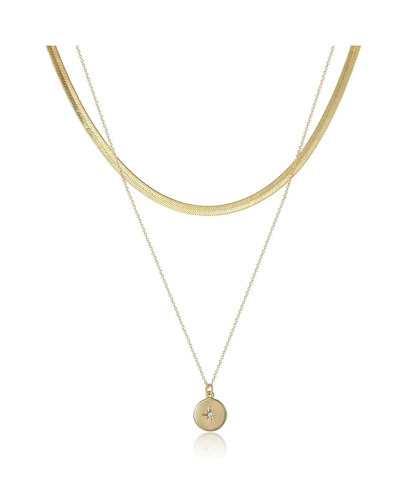 Jessica Simpson Gold-Tone Layered Chain Necklace with Star Pendant