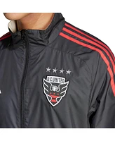 Adidas Men's Black/White D.c. United 2025 Anthem Reversible Full-Zip Jacket