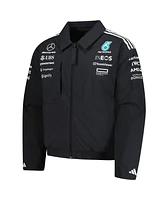 Adidas Men's Black Mercedes-amg Petronas F1 Team Wear Loose Full-Zip Jacket