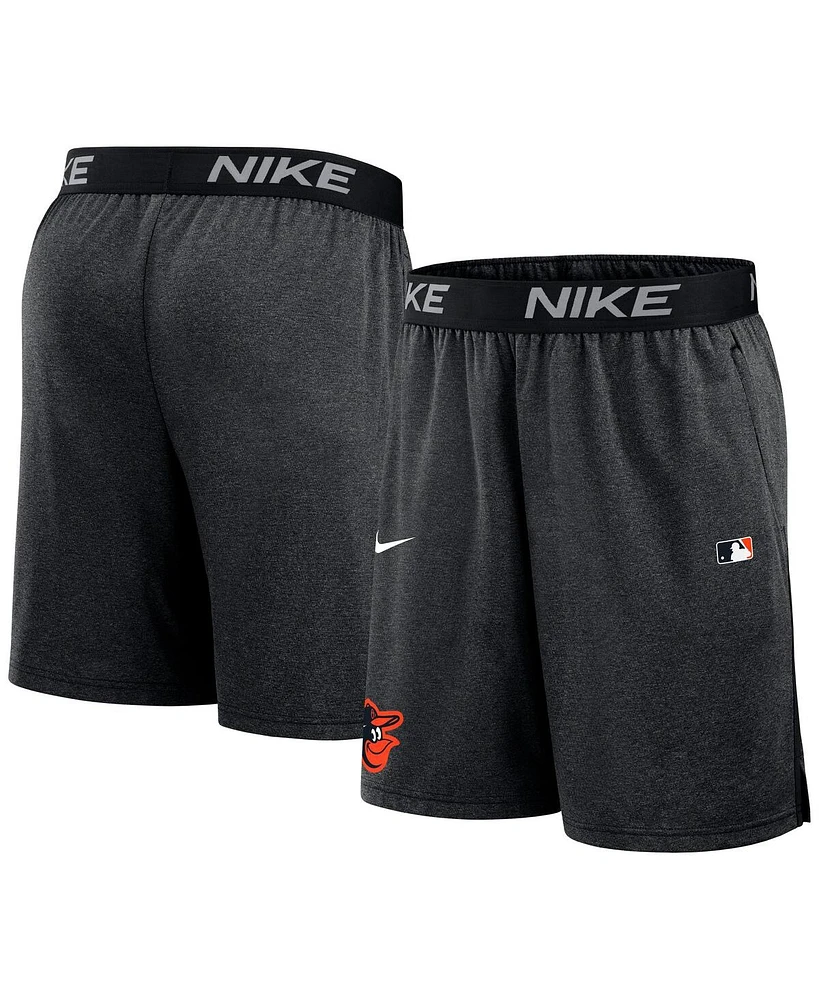 Nike Men's Black Baltimore Orioles Authentic Collection Performance Knit Shorts