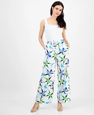 I.n.c. International Concepts Petite High-Rise Wide-Leg Pants, Exclusively at Macy's