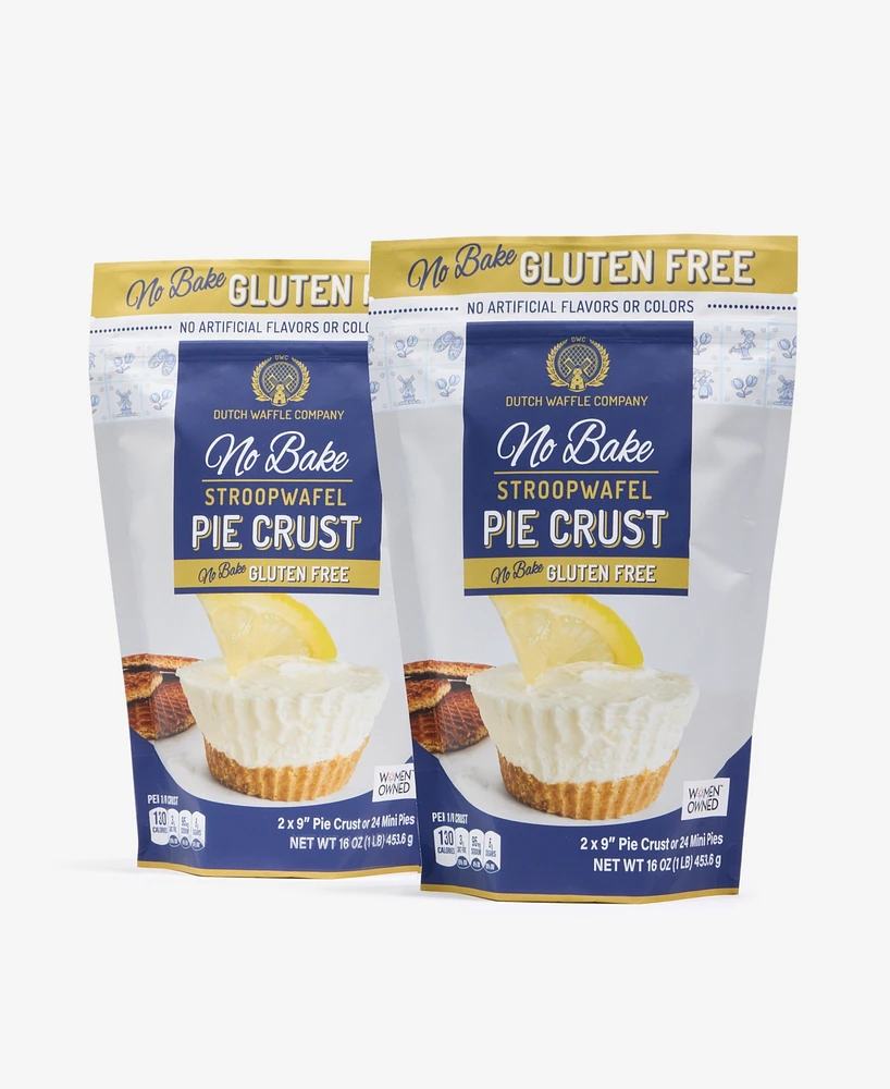 Dutch Waffle Company No-Bake Stroopwafel Pie Crust, Set of 2