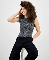 I.n.c. International Concepts Petite Printed Mesh Tank Top, Exclusively at Macy's