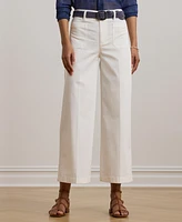 Lauren Ralph Women's Stretch Chino Wide-Leg Cropped Pants