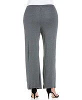 24seven Comfort Apparel Plus Comfortable Stretch Draw String Pants