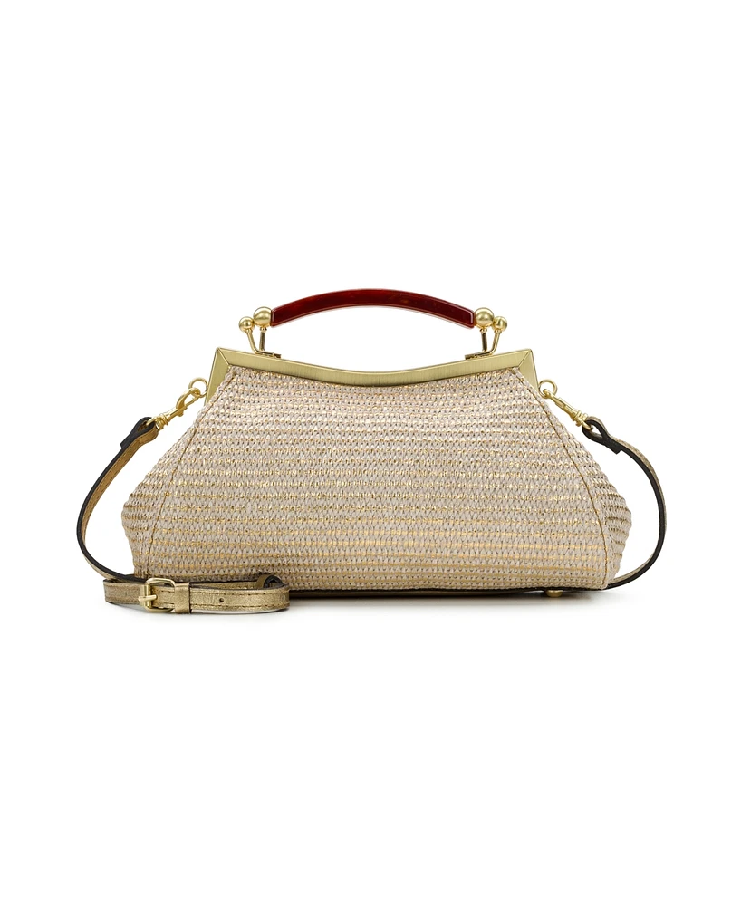 Patricia Nash Kelmscott Frame Medium Satchel Bag