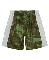 Mitchell & Ness Men's Camo Utah Jazz 1998-99 Hardwood Classics Ghost Green Swingman Shorts