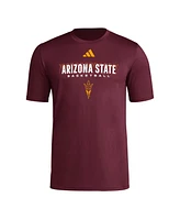 Adidas Men's Maroon Arizona State Sun Devils Locker On-Court The Fade Pregame Aeroready T-Shirt