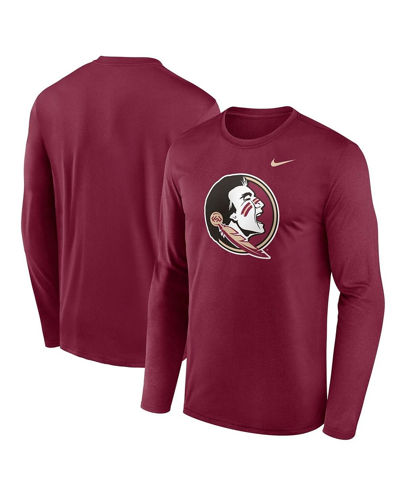 Nike Men's Garnet Florida State Seminoles Primetime Primary Legend Long Sleeve T-Shirt