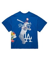 Mitchell & Ness Men's Blue Los Angeles Dodgers Cooperstown Collection Logo Blast T-Shirt