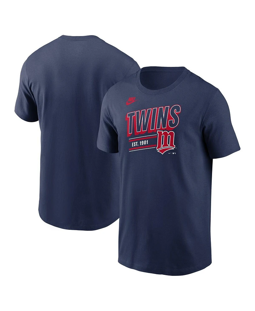 Nike Men's Navy Minnesota Twins Cooperstown Collection Retro T-Shirt