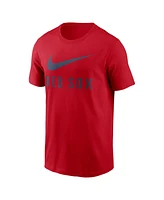 Nike Men's Red Boston Sox Swoosh T-Shirt