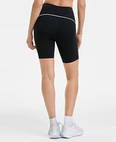 Id Ideology Women's Compression Piping Bike Shorts, Exclusively at Macy's
