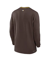 Nike Men's Brown San Diego Padres Authentic Collection Performance Half-Zip Top