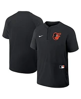 Nike Men's Black Baltimore Orioles Authentic Collection Raglan Short Sleeve Windshirt