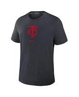 Nike Men's Navy Minnesota Twins Authentic Collection Early Work Tri-Blend Performance T-Shirt