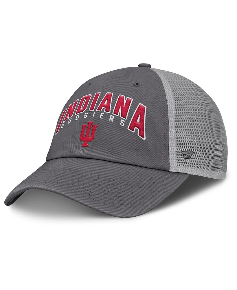 Fanatics Men's Charcoal Indiana Hoosiers Ionic Trucker Adjustable Hat