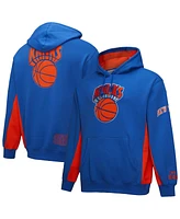 Mitchell & Ness Men's Blue New York Knicks Hardwood Classics Team Origins Fleece Pullover Hoodie