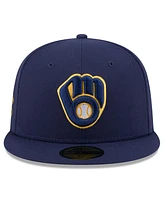 New Era Men's Navy Milwaukee Brewers 2025 Jackie Robinson Day 59FIFTY Fitted Hat