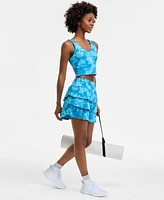 Id Ideology Women's Abstract Printed Flounce Skort, Exclusively at Macy's