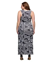 24seven Comfort Apparel Plus Razorback Tank Casual Maxi Dress