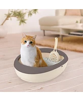 Paw Trax: Top Open Cat Litter Pan - Brown