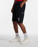 Ecko Unltd Men's Keep Tabs On Belted Cargo Shorts