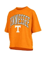 Pressbox Women's Tennessee Volunteers Nelson Arch Over Logo Waist Length Oversized Slub T-Shirt