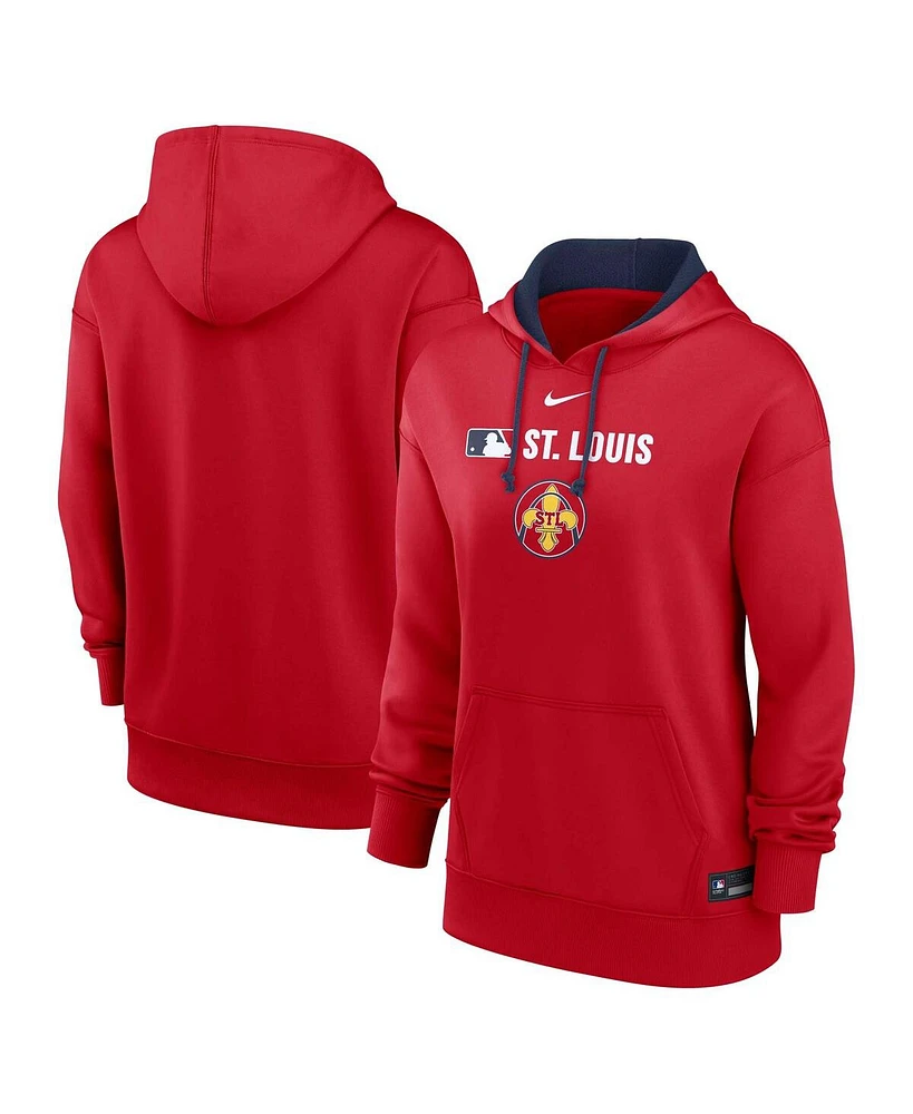 Nike Women's Red St. Louis Cardinals Authentic Collection City Connect Performance Pullover Hoodie