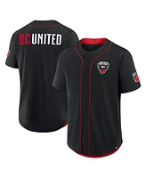 Fanatics Men's Black D.c. United Injury Time Baseball Jersey