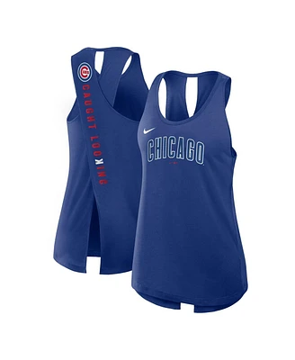 Nike Women's Royal Chicago Cubs Crisscross Performance Tank Top