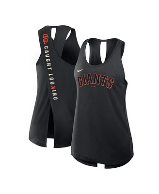 Nike Women's Black San Francisco Giants Crisscross Performance Tank Top