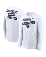 Nike Men's White Penn State Nittany Lions Two-Hit Classic Location Long Sleeve T-Shirt
