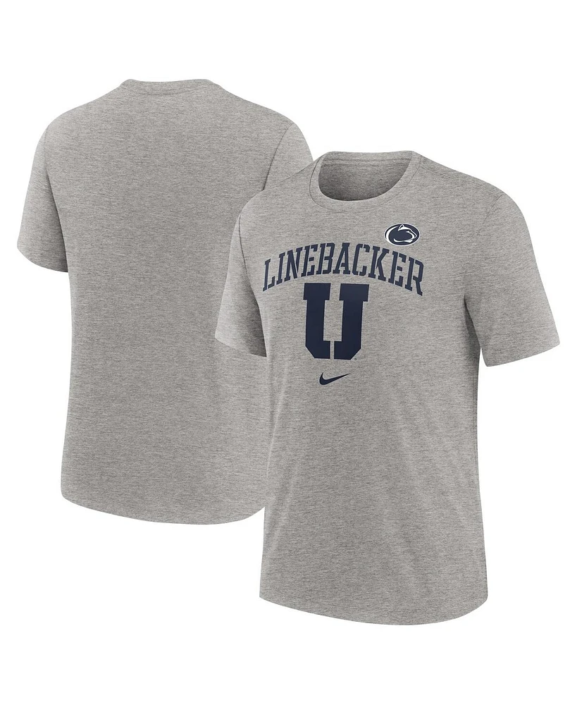 Nike Men's Heather Gray Penn State Nittany Lions Campus Local Tri-Blend T-Shirt