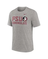 Nike Men's Heather Gray Florida State Seminoles Campus Local Tri-Blend T-Shirt