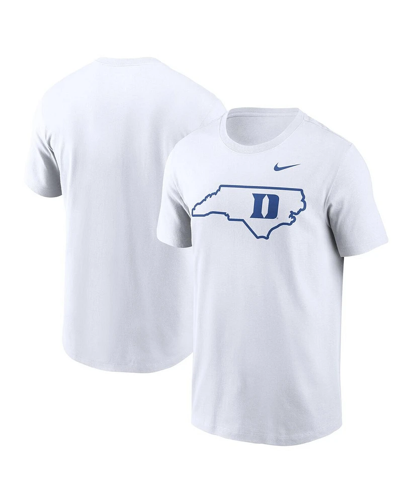 Nike Men's White Duke Blue Devils Campus Local T-Shirt