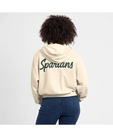 Nike Women's Cream Michigan State Spartans Chill Midi Full-Zip Hoodie