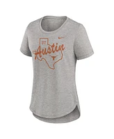 Nike Women's Heather Gray Texas Longhorns Local Campus Location Mantra Tri-Blend T-Shirt