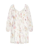 City Chic Plus Size Flirty Floral Dress