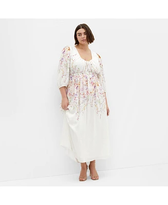 City Chic Plus Keyla Print Maxi Dress